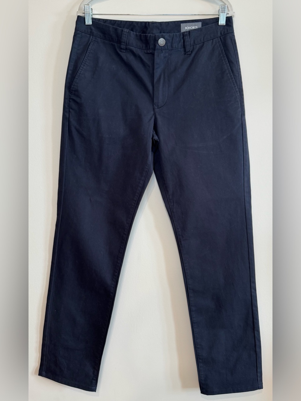 Bonobos Men’s Navy Straight-Fit Pants Slim Size 34/32